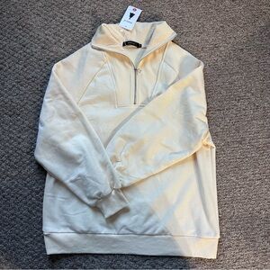 Butter Yellow Quarter-Zip Sweatershirt